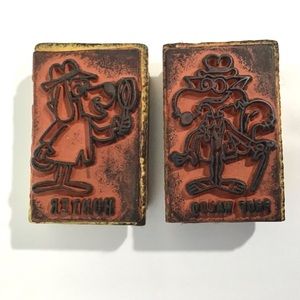 1960s Rubber Stamps Television Cartoon Characters Hunter & Prof Waldo Vintage